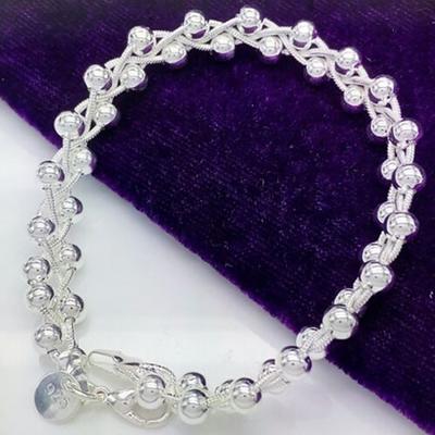 Armband Versilbert Modeaccessoires Frauen Gewebte Perlen Kettenarmband für Verabredungen