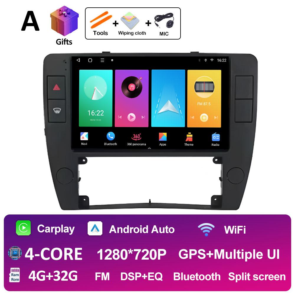 Sistem stereo wireless Carplay DSP pentru Volkswagen Passat B5 2000 2001 2002 2003 2004 2005 Android 14, ventilator de răcire, accesorii Bluetooth