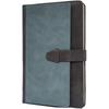 AccuPrints Hard Bound A5 Notebook Diary with PU Leather Belt Lock Pages 200 for Office Personal Use 2021 (Grey Green)