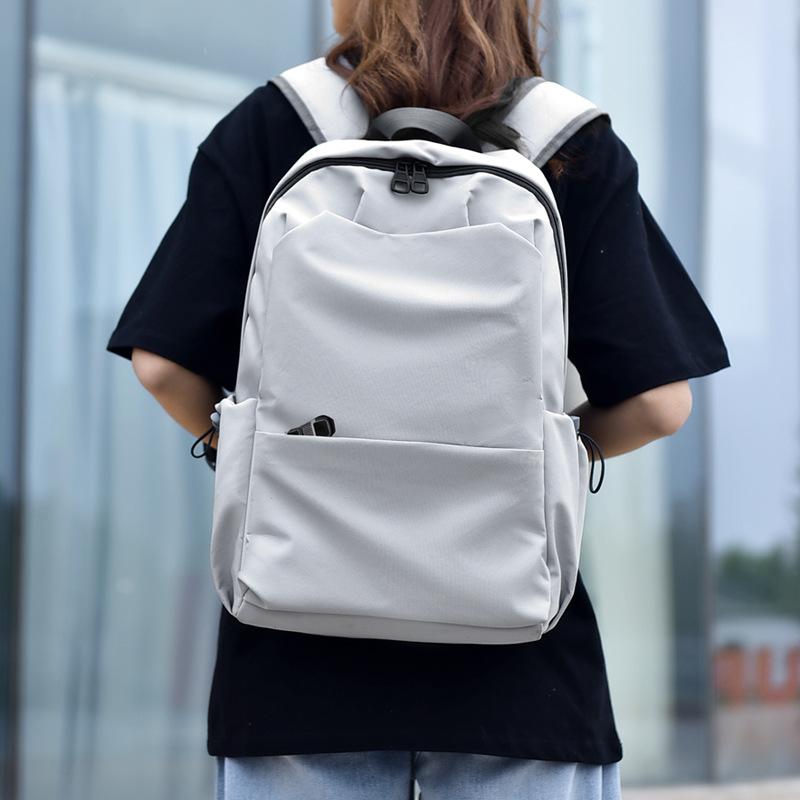 School bag men's backpack, simple and versatile large-capacity laptop bag, travel backpack, junior high and high school student school bag, business 