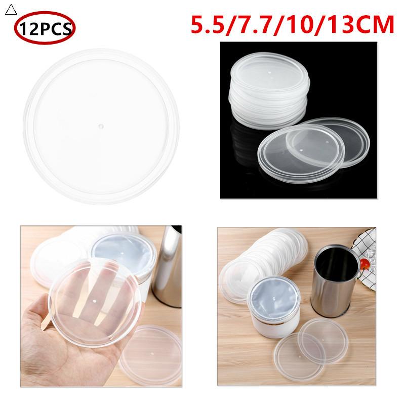 12Pcs Plastic Can Covers Lids for Canned Goods or Pet Dog Cat Food