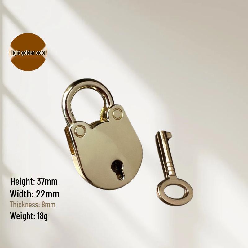 Little Bear Zinc Alloy Padlock with Key, Stationery Notebook Charm, Bag Accessories, Craft Lock Ornament.