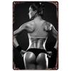 Vintage Fitness Metal Tin Signs  Workout Muscle Women Wall Posters Decoration for Garage Game Room Gym Cafe Living Room Club