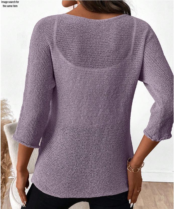 Gestrickte Ein-Schulter-Überwurfjacke für Damen - Frühjahrs-/Sommerkollektion