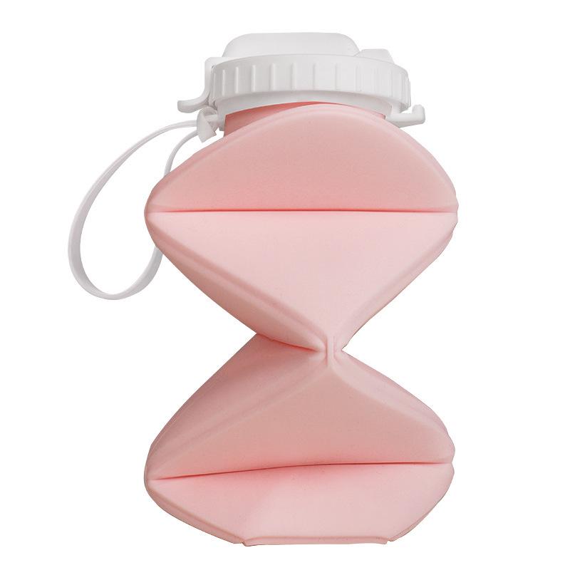 600ml Foldable Silicone Water Bottle: Portable, Straw-Style, Ideal for Outdoor Sports and Travel