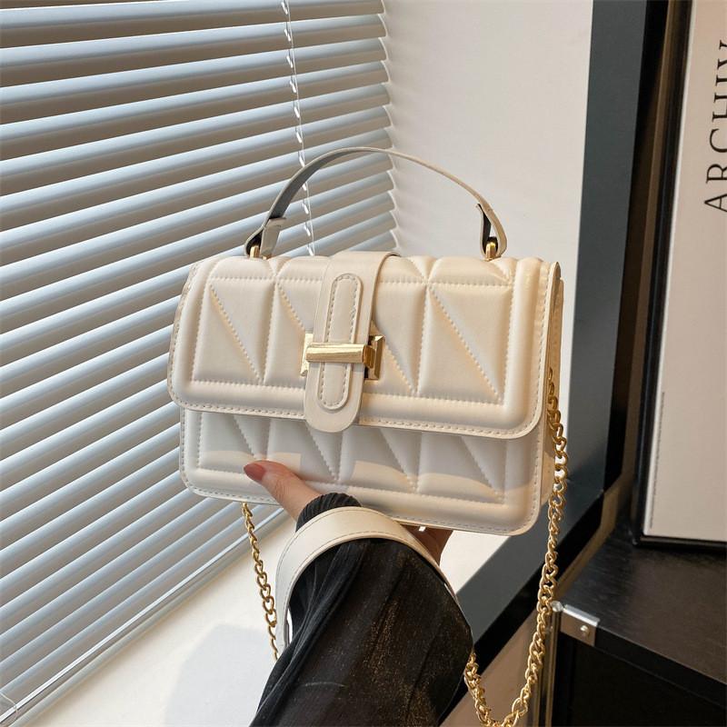 Stylish 2024 Pu Leather Shoulder Bag Trendy Korean Fashion Small Square Bag For Women