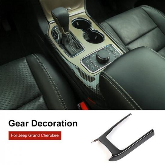For 2014-20 Jeep Grand Cherokee Console Gear Shift Panel Decor Trim Carbon Fiber