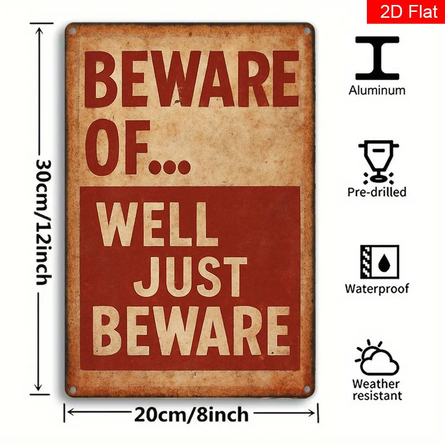 

Watch Your Step Vintage Metal Warning Sign x Inch Red White Retro Iron Art Durable Wall Decor 20x30cm（7.8x11.8inch）