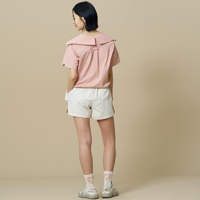 Women S Sailor Collar Short Sleeve Anorak