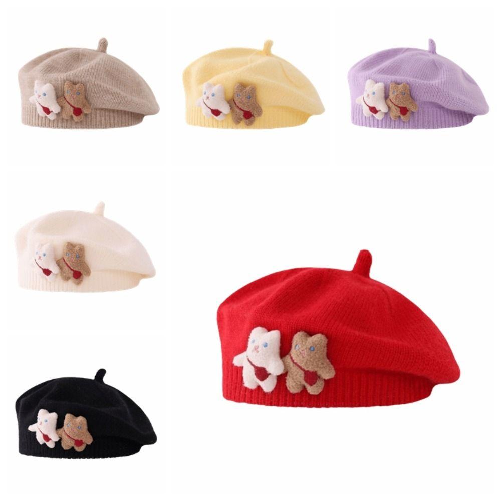Cartoon Kids Beret Soft Boys Hat Cute Baby Hat Autumn Winter