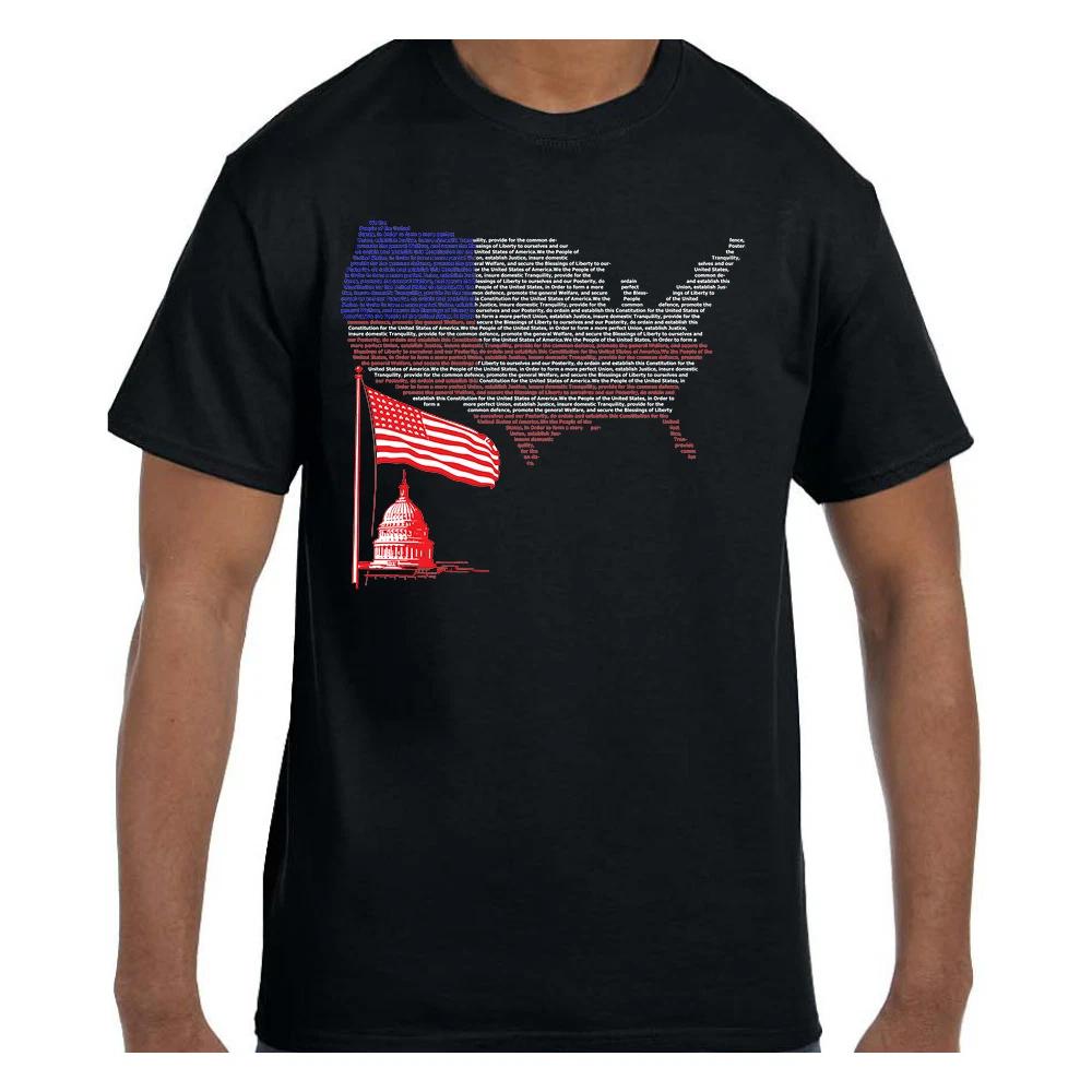 T shirt We the People Capital Flag United States Map Patriotic L
