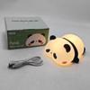 Panda Floral Silicone Night Light - Soft, Eye-Friendly Tap Lamp for Kids' Bedroom or Desk