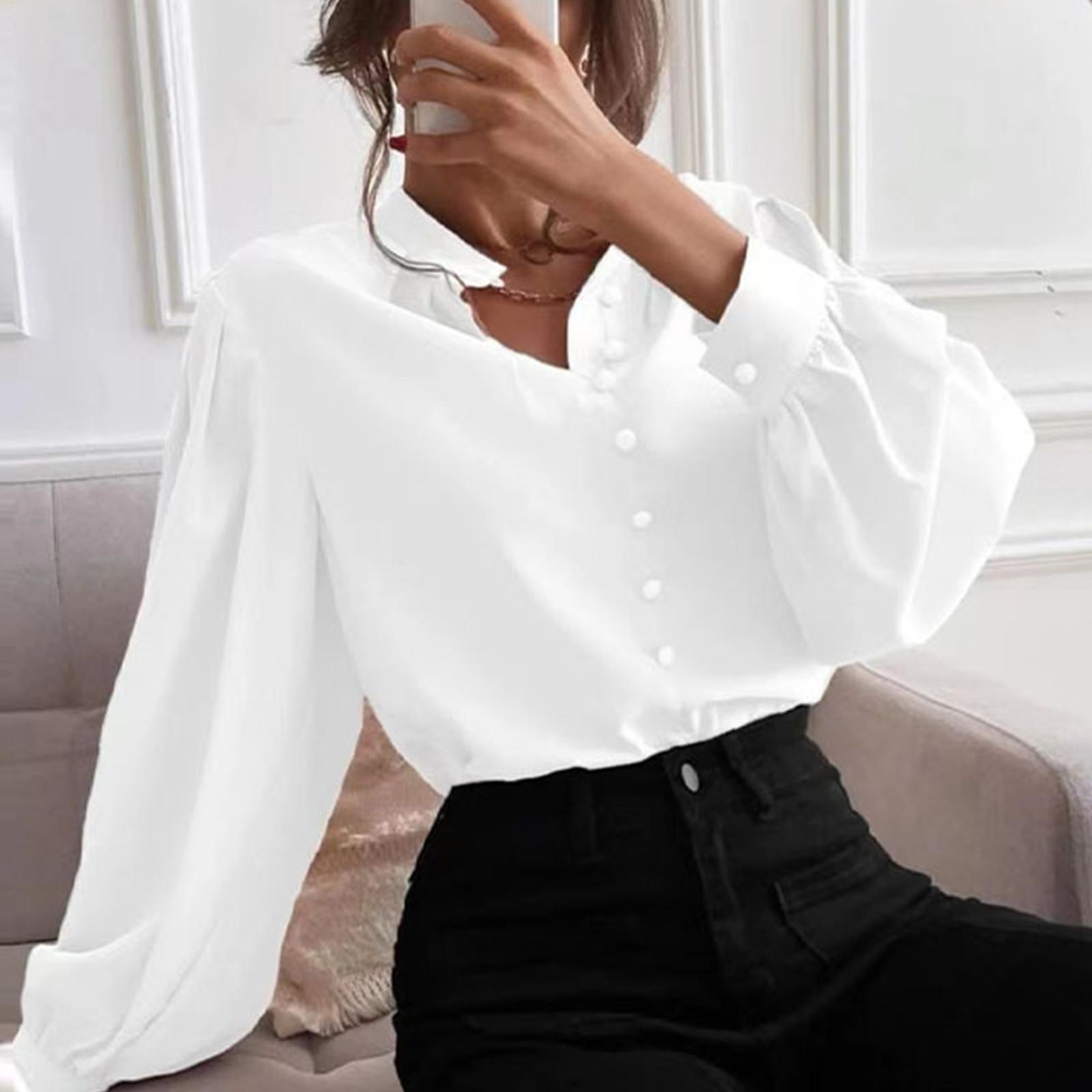 

Женские модные повседневные топы с принтом, рубашки с короткими рукавами, пуловеры с V-образным вырезом, футболки XL белый