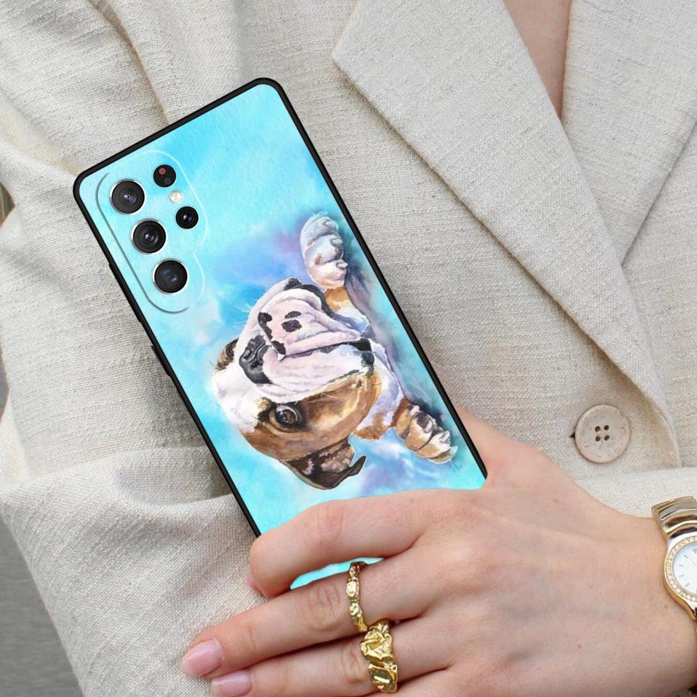 English Bulldog Pug Cell Phone Case for Samsung Galaxy S26 Ultra S25 S24 S23 S22 S21 S20 Note10 Cover