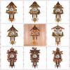 Silent Wood Pendulum Vintage Clocks Forest Tower 3D Chiming Clock  Housewarming Gift