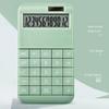 12-Digit Desktop Calculator with Removable Keycaps Solar Battery Dual Power Supply Modern