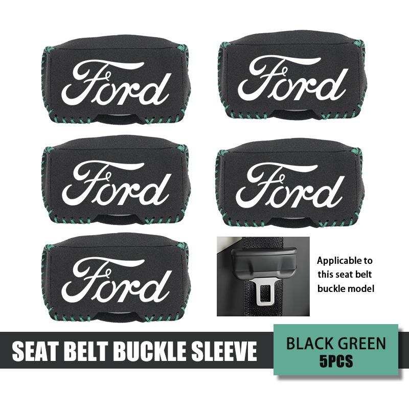 5pcs Car Seat Belt Anti Scratch Buckle Protector Cover Accessories For Ford Fiesta Ranger Mondeo Escape Ecosport Fusion Explorer
