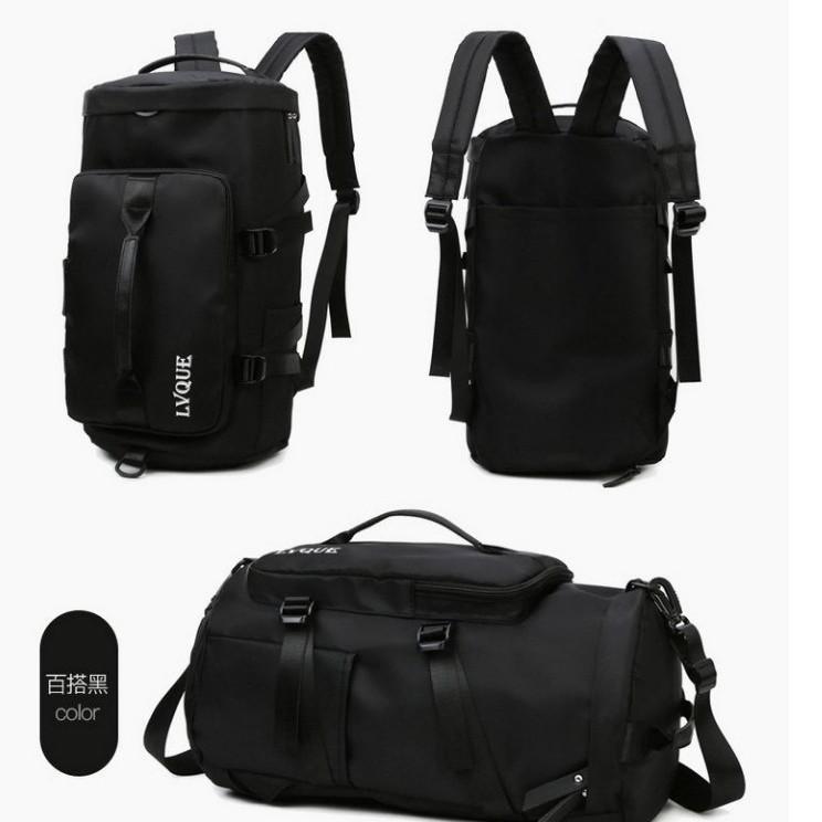 

2025 Новая дорожная сумка большой вместимости, независимое отделение для обуви, разделение сухого и мокрого, спортивная фитнес-сумка, рюкзак чёрный