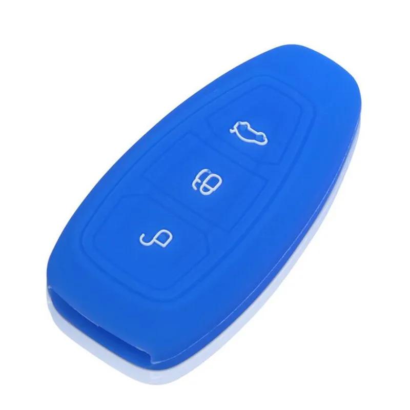 Silicone rubber car key case cover for Ford Focus 3 MK3 ST RS Ecosport Kuga New fiesta Fiesta Focus Mondeo3 Buttons smart key