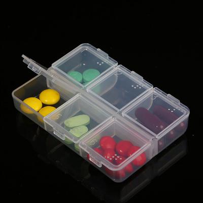 Organizer 6 Celle Semplice Trasparente 6 Celle Dispenser Medicinali Dispenser Medicinali