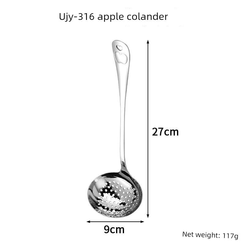 316 Stainless Steel Spoon, Deepened and Thickened Large-Head Spoon for Home Use, Long-Handled Soup Spoon for Serving Soup and Porridge, Manufacturer