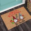 Christmas Carpet Cartoon Dwarf Door Mat Red Santa Claus Floor Mat Holiday Decoration Indoor and Outdoor Foot Mat Absorbent Mat