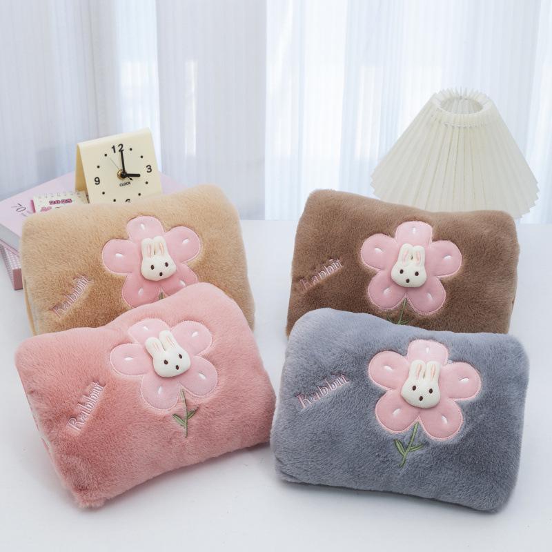 Electric Hot Water Bottle: Safe, Explosion-Proof, Auto Power-Off, Double Hand Inserts, Washable, Baby-Friendly