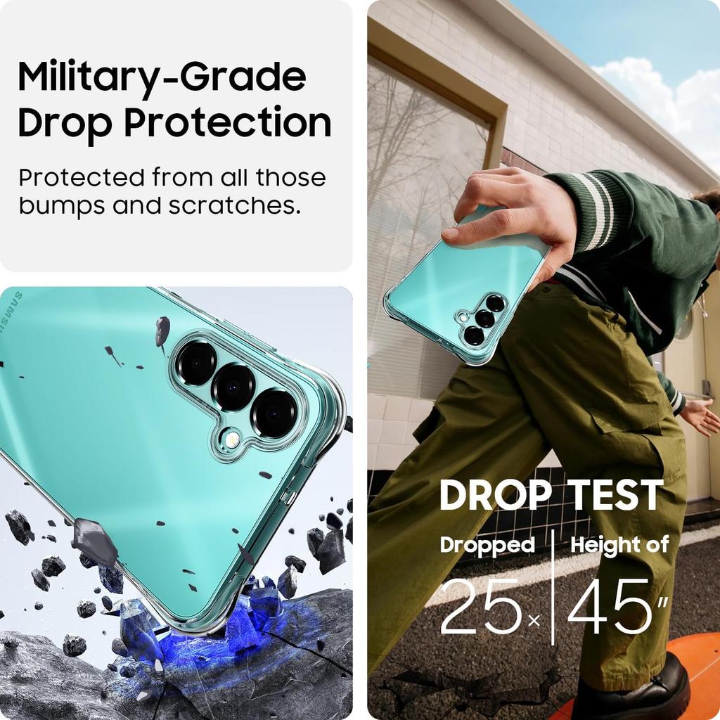 Clear Case For Samsung Galaxy A02 A04 A04E A05 A12 A13 A14 A15 A22 A23 A24 A25 A26 Air-Bag Shockproof Silicone Transparent Cover