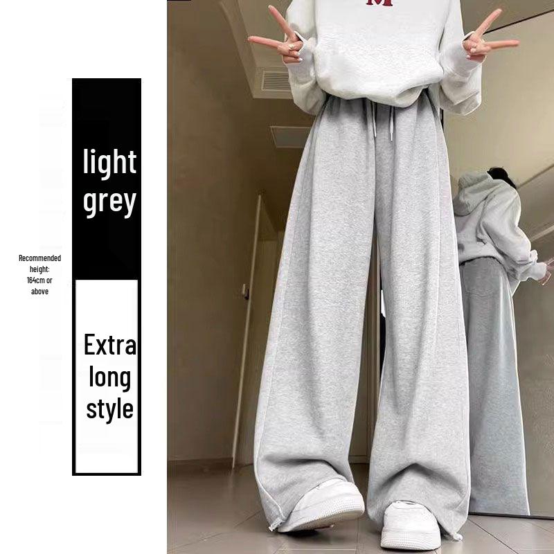 

Женские серые джоггеры свободного кроя на флисовой подкладке, прямой крой с широкими штанинами, большие размеры, повседневный стиль зима 2023. XL 126-150 lbs