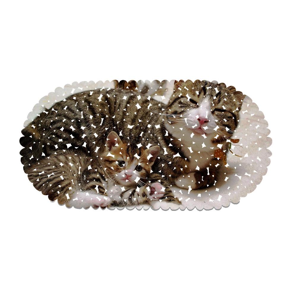 Cute Pet Cat Picture Balcony Bathroom Mat Hydrophobic Non-Slip Door Mat Swimming Pool Public Places Non-Slip Floor Mat