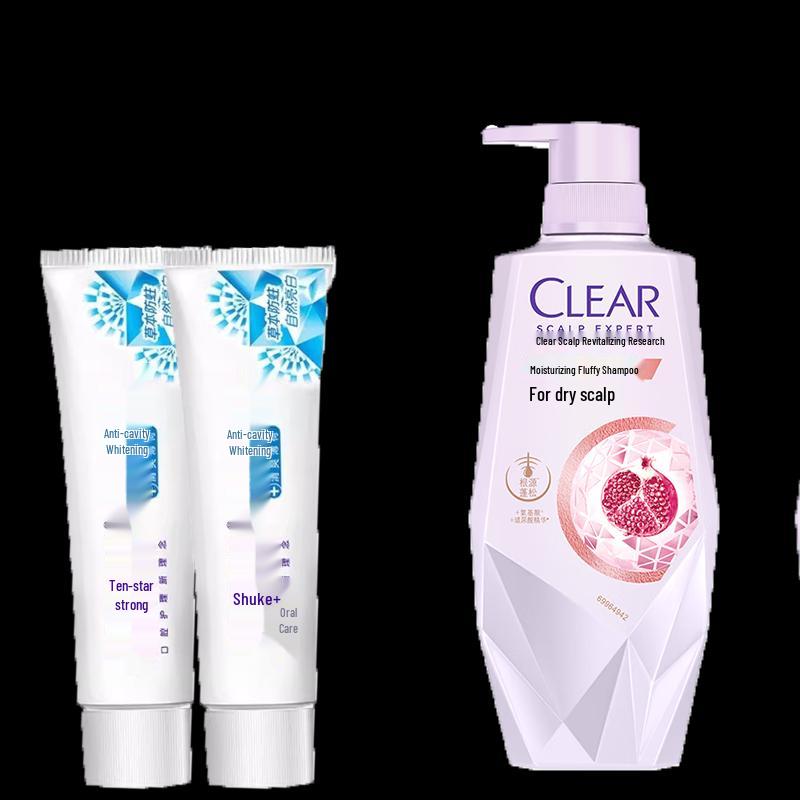 Saky Anti-Cavity Whitening Toothpaste & Clear Scalp Care Shampoo Bundle