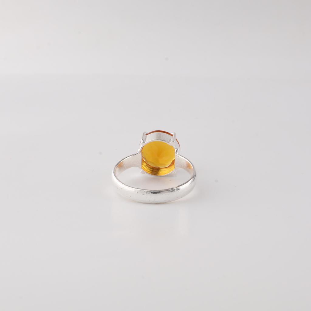 Citrine Gemstone 925 Sterling Silver Handcrafted Women Ring For Engagement Gift RR-72-7