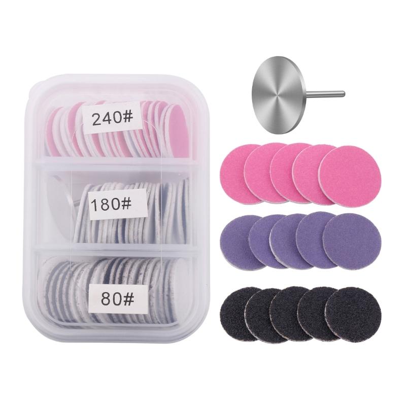 

Portable Nail Grooming Discs Pedicure Sanding Discs with Shank Designed for Travel and Home Manicure Pedicure Use фіолетовий