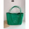 Thickened large capacity tote bag lazy wind shoulder canvas bag big red simple letter student canvas bag