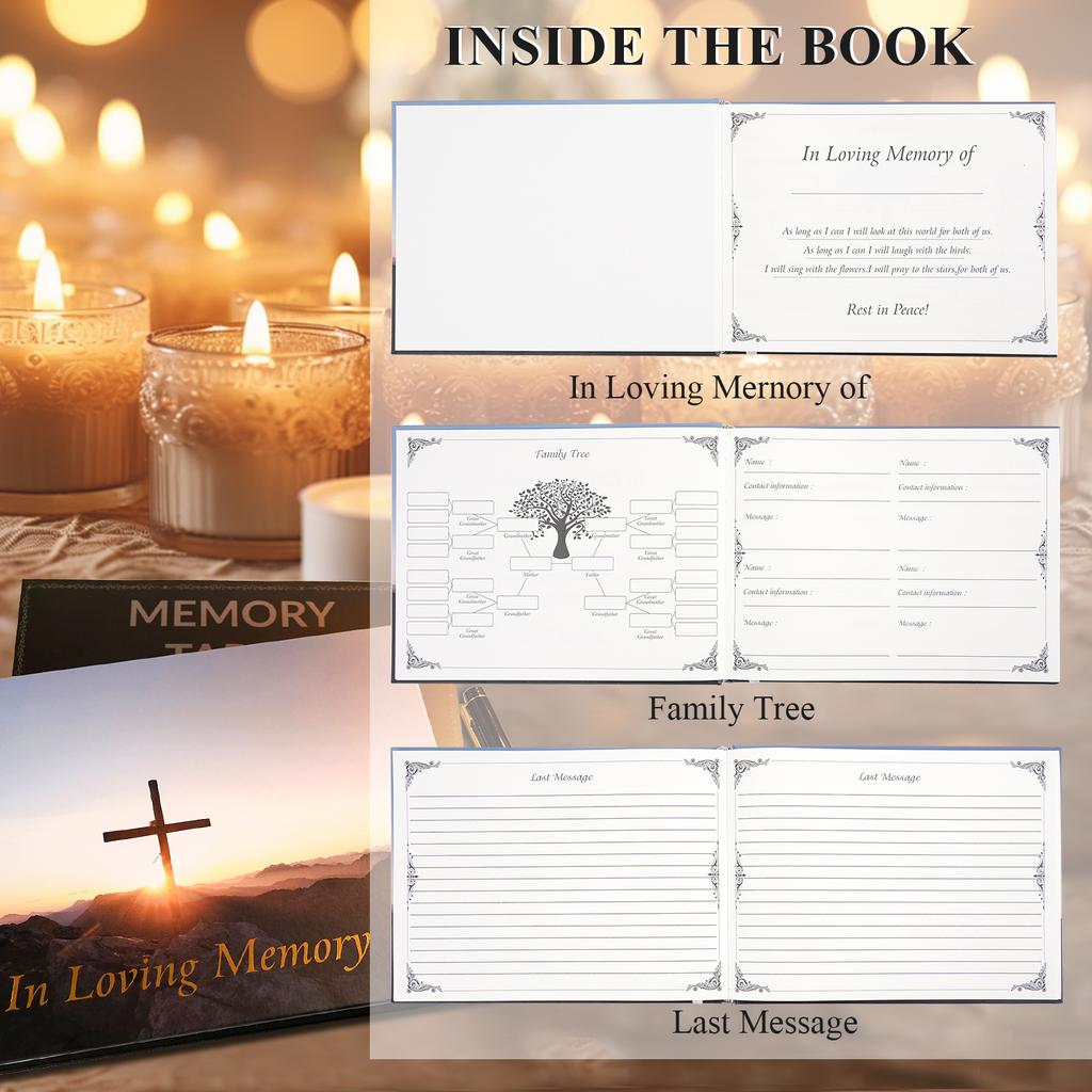 Funeral Guest Book Signature Funeral Sign In Book Reception Message Book Celebration of Life Anniversary Loving Memorial Service