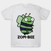 Asian Size Cotton Unisex Tshirt Print T-shirt Zom-Bee Cute Halloween Zombie Bee Pun T-shirt No-Cut Print Regular Fit