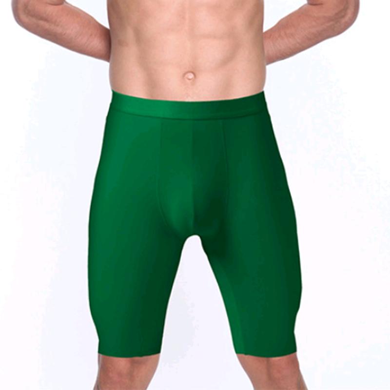 Men's Breathable Long Leg Boxer Shorts Sports Elastic Mens Panties Male Ice Silk Seamless Lengthen Short Pants L XL XXL 3XL