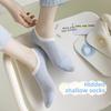 5 Pairs of Pure Cotton Boneless Sweat Absorbing Silicone Anti Slip Shallow Mouth Invisible Boat Socks for Women In Summer