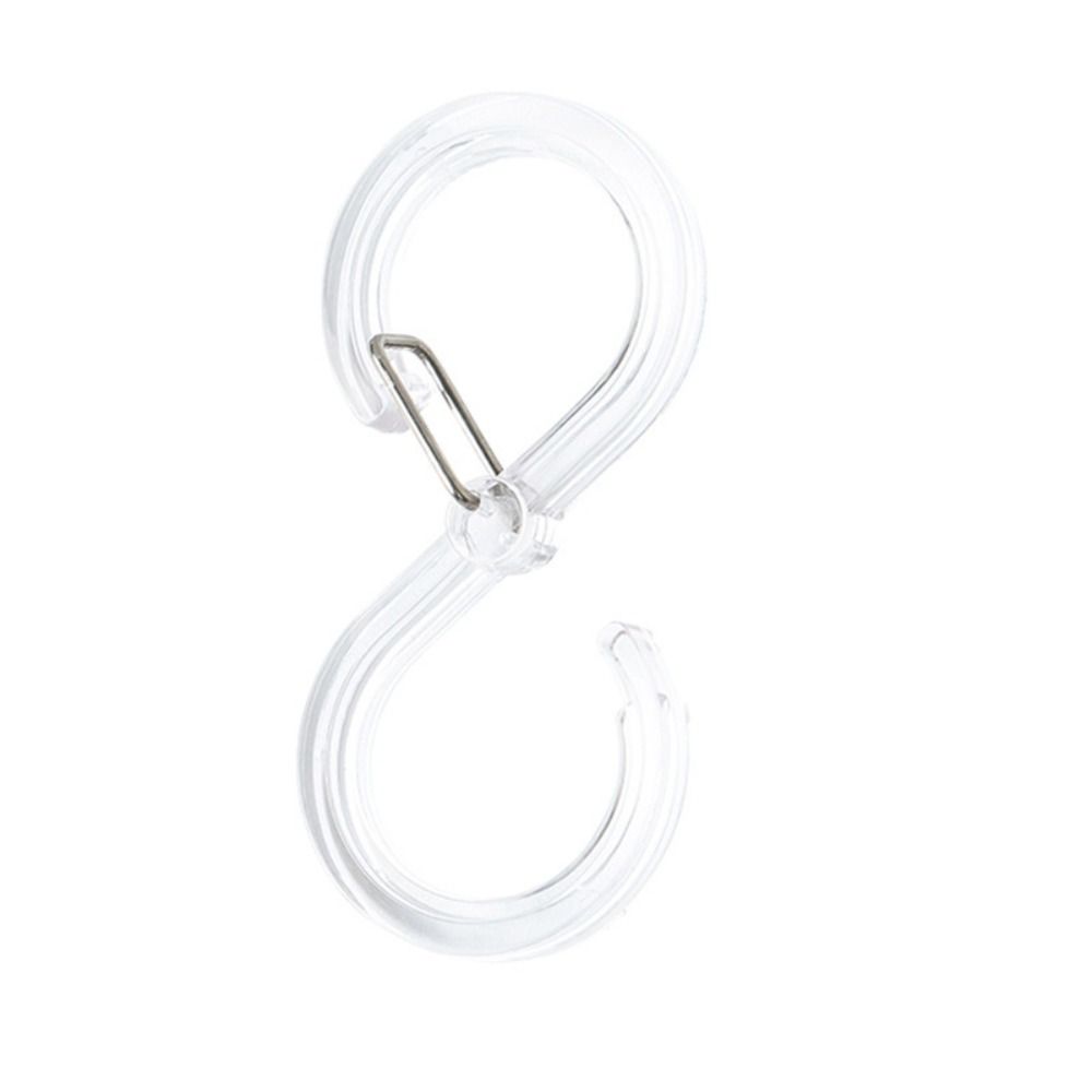 

S-образный ветрозащитный крючок-замок износостойкий многоразовый перекладина крючок для одежды шляпа одежда брюки многофункциональный Small прозрачный