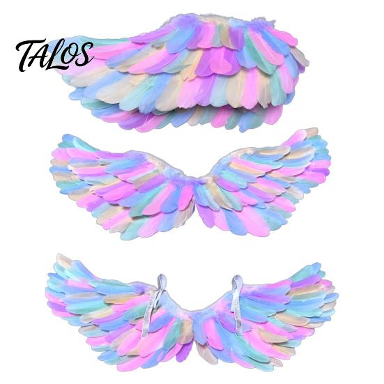 Cosplay Wings for Theatre Performances Angel Feather Kids, Colorful Wing Costume Accessory Fallen with Elastic Straps Strap Halloween Party, Cosplay,