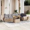 VidaXL Garden Lounge Set with Cushions 7 Pcs, Patio Sofas, Patio Furniture Set, Outdoor Furniture, Beige 3272207