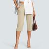 Women's Fashionable Solid Color Pocket Pants High Waist Sports Yoga Casual Cropped Pants