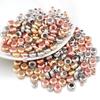 20Pcs Copper Crimp End Beads Stopper Spacer Beads With Rubber Silicone For DIY Bracelet Jewelry Making Supplies Accessories