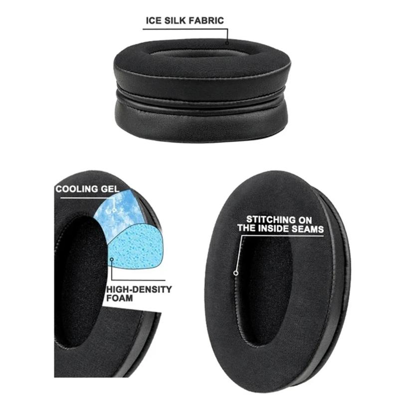 1 Pair Soft Breathable Earpads for WH-1000XM3 Headphones Replacement Earphone Cushion with Cooling Gel Feature