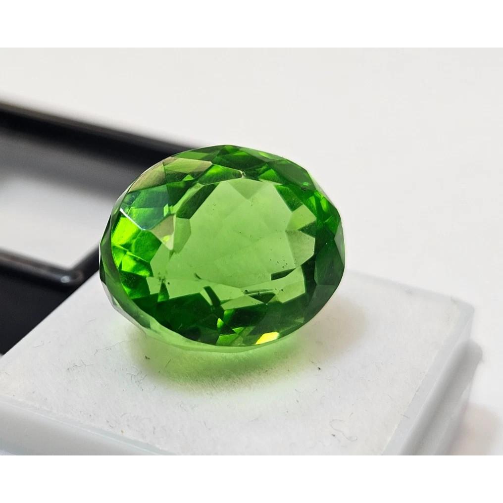 Natural Green Peridot 16+ Ct Oval Cut Certified Fabulous Loose Gemstone
