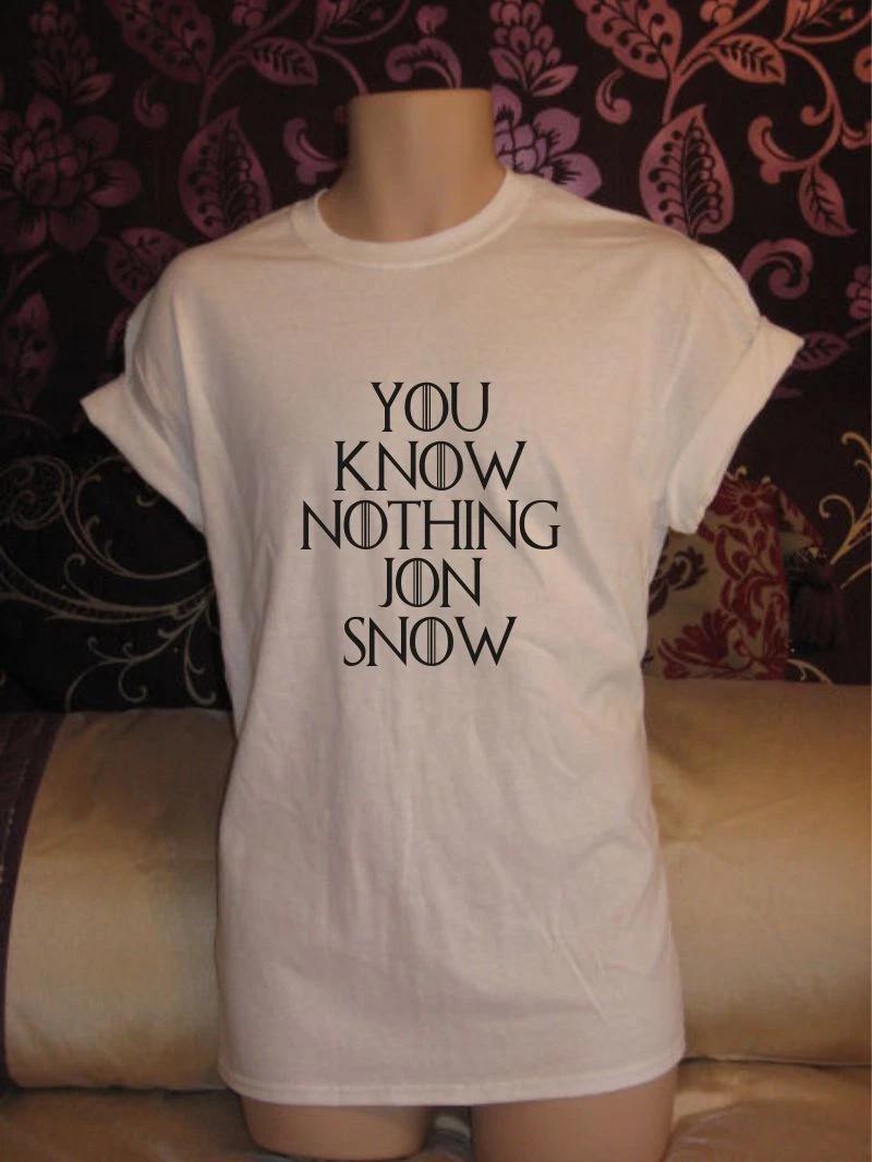 YOU KNOW NOTHING JON SNOW - FUNNY GAME OF THRONES SLOGAN Womens T-Shirt S