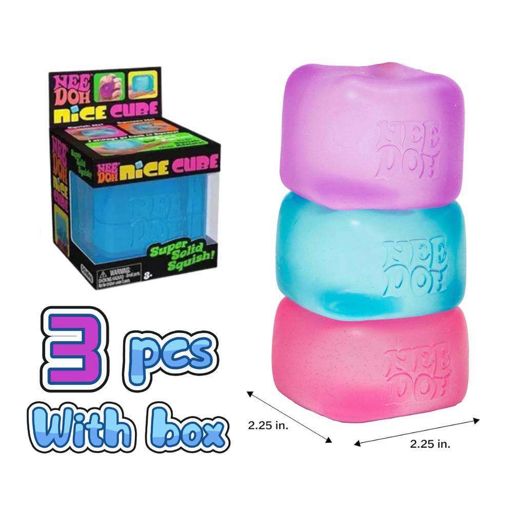Hot Needoh Nice Cube 2,25" Super Solid Squish Sensorisk Klemleke Stress Angst Lindring Beroligende Fidget Leke For Barn Voksne