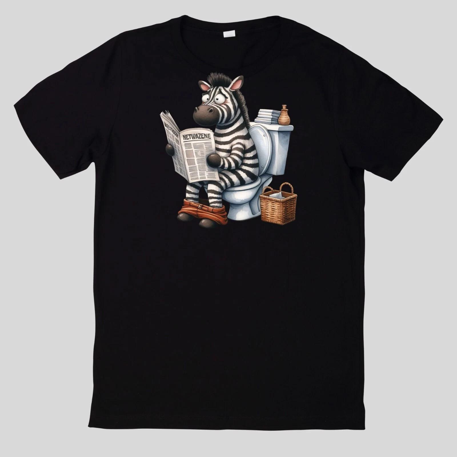 T-Shirt Lustige Tiere auf der Toilette Lustig Cartoon XL