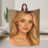 Warm Soft Blanket Picnic Margot Robbie Bedding Throws Funny Bedspread For Bedroom