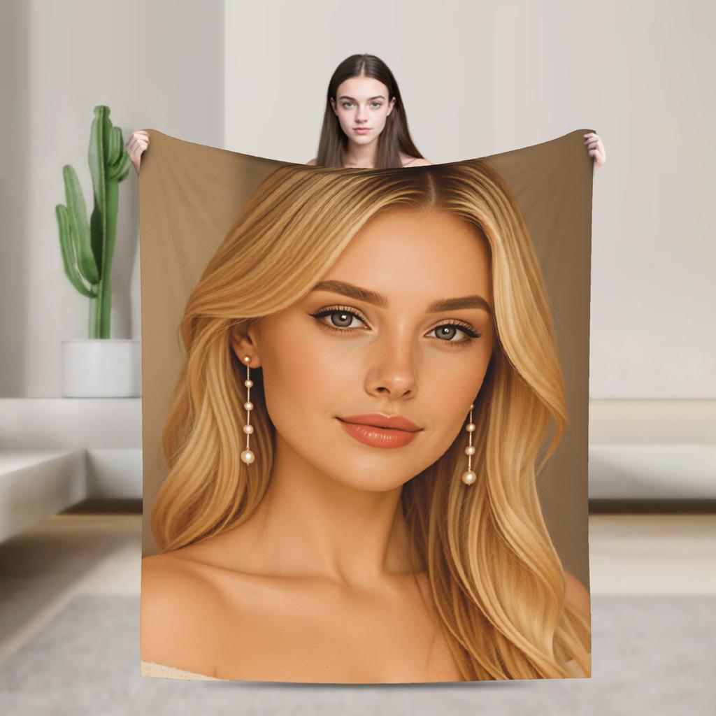 Warm Soft Blanket Picnic Margot Robbie Bedding Throws Funny Bedspread For Bedroom